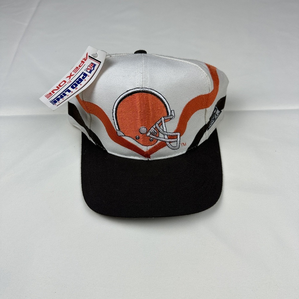 VTG 90s Cleveland Browns Apex One Proline Ribbon Wave NFL Snapback Hat Cap NWT - Picture 9 of 9